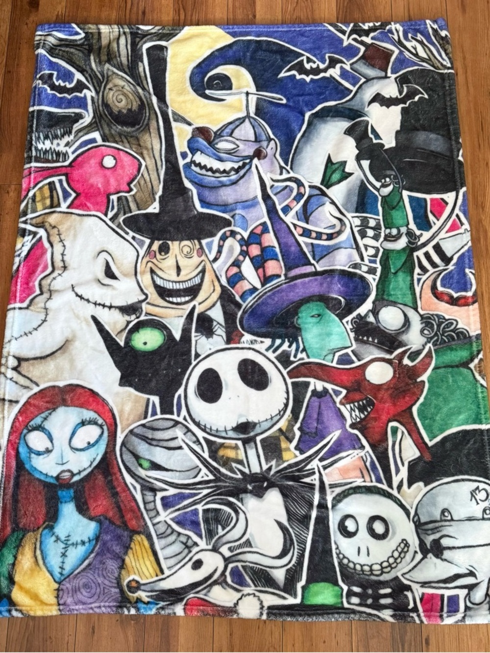 Nightmare Characters Plush Throw Blanket - Multicolor